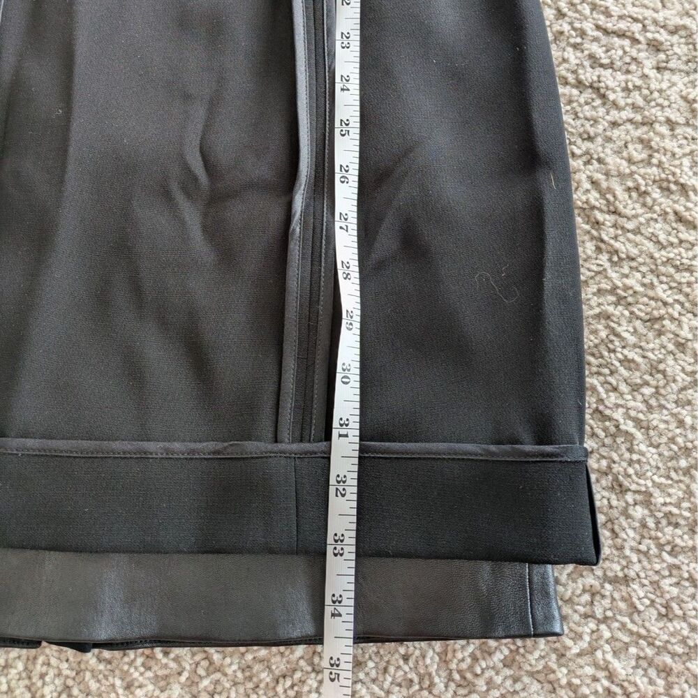 Rag and Bone Black Cutout Faux Leather Trim Sheath Dress Sz 4 - Picture 6 of 8